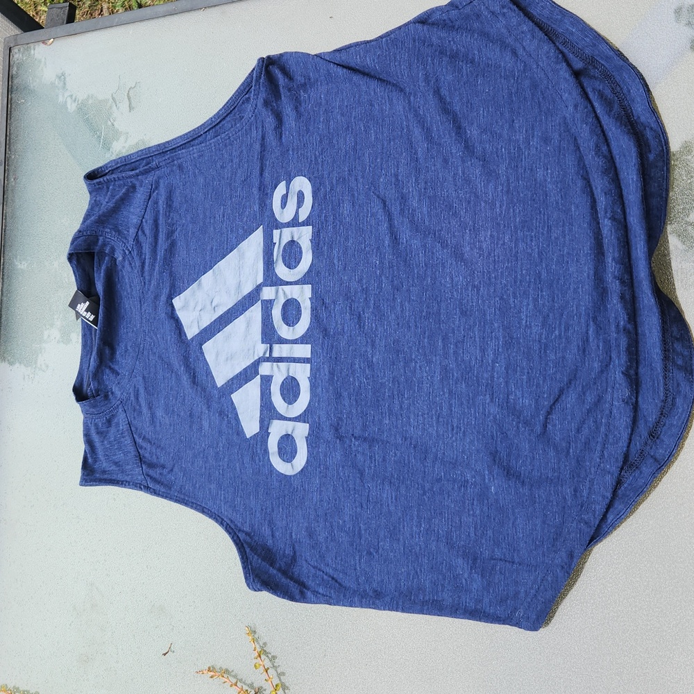 ADIDAS ▪︎ Women's Athletic Tank, Navy w/ Metalocalypse Logo, New